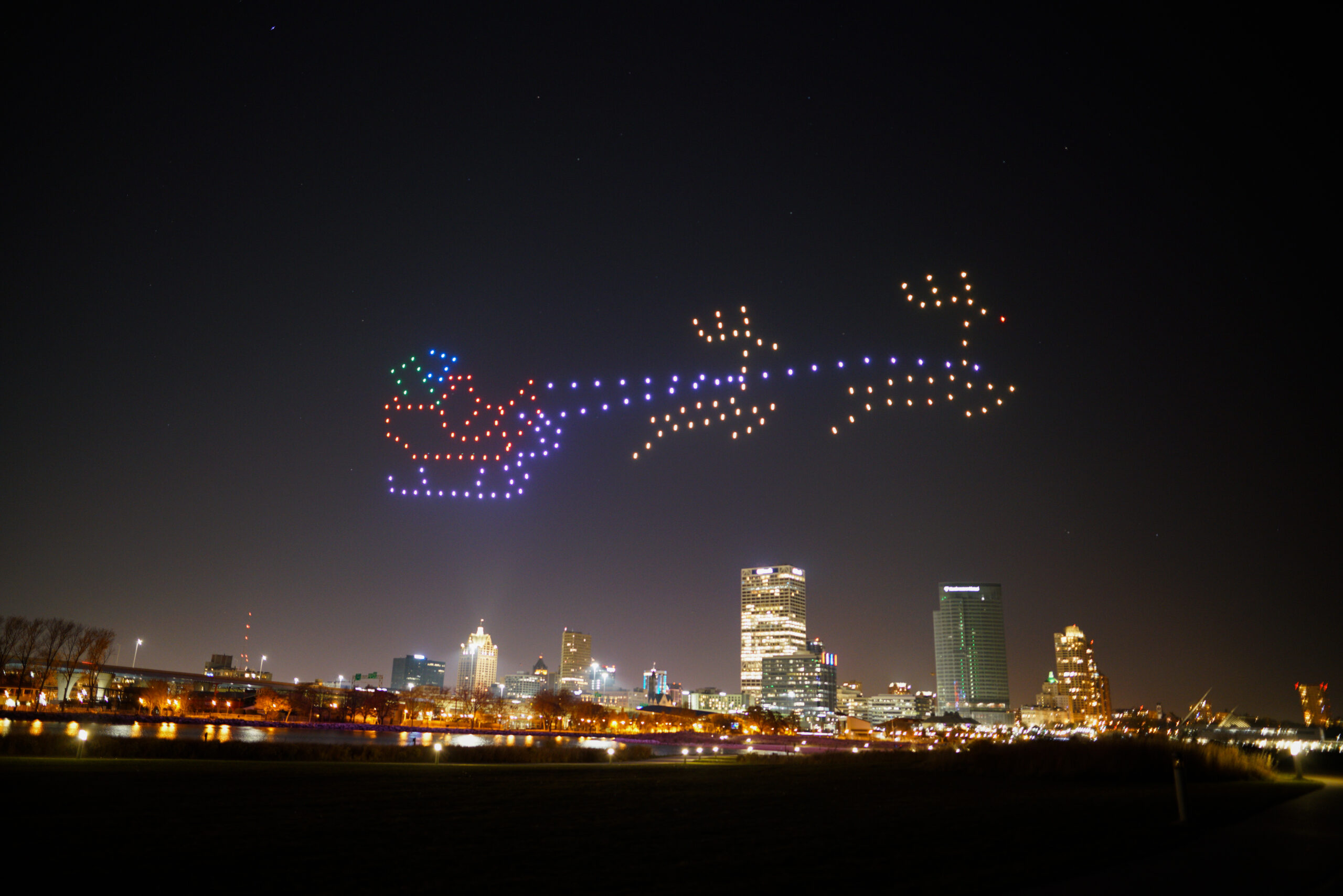 Drone Light Show Dragon in Richmond, VA – SKY Dance